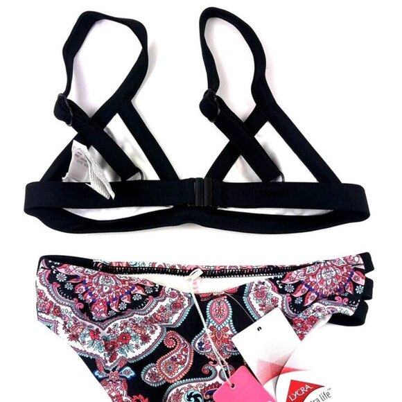 Seafolly Girl’s Triangle Bikini Top and Swimsuit Bottom, Set, Size 6 - Picture 3 of 5